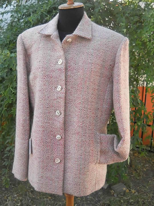 saco para dama jaspeado rosa