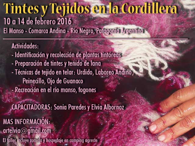 taller tintes naturales y tejido