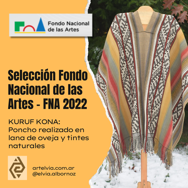 Poncho seleccionado Fondo Nacional de las Artes - FNA 2022